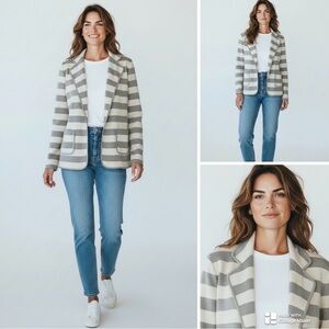 St. John wool blend open blazer